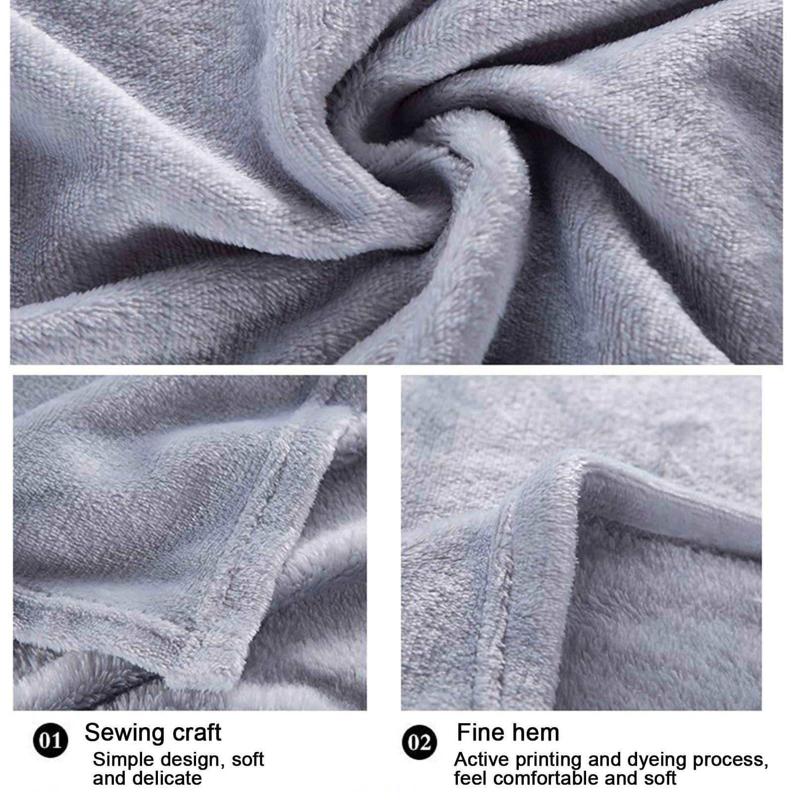 Lightweight Warm Under $5 Flannel Blanket 27.56X39.37 Inches Blanket Soft Cozy Throw Blanket for Couch, Bed, Household Blanket for All... - Super Soft Reversible Sherpa Flannel Blanket Detail