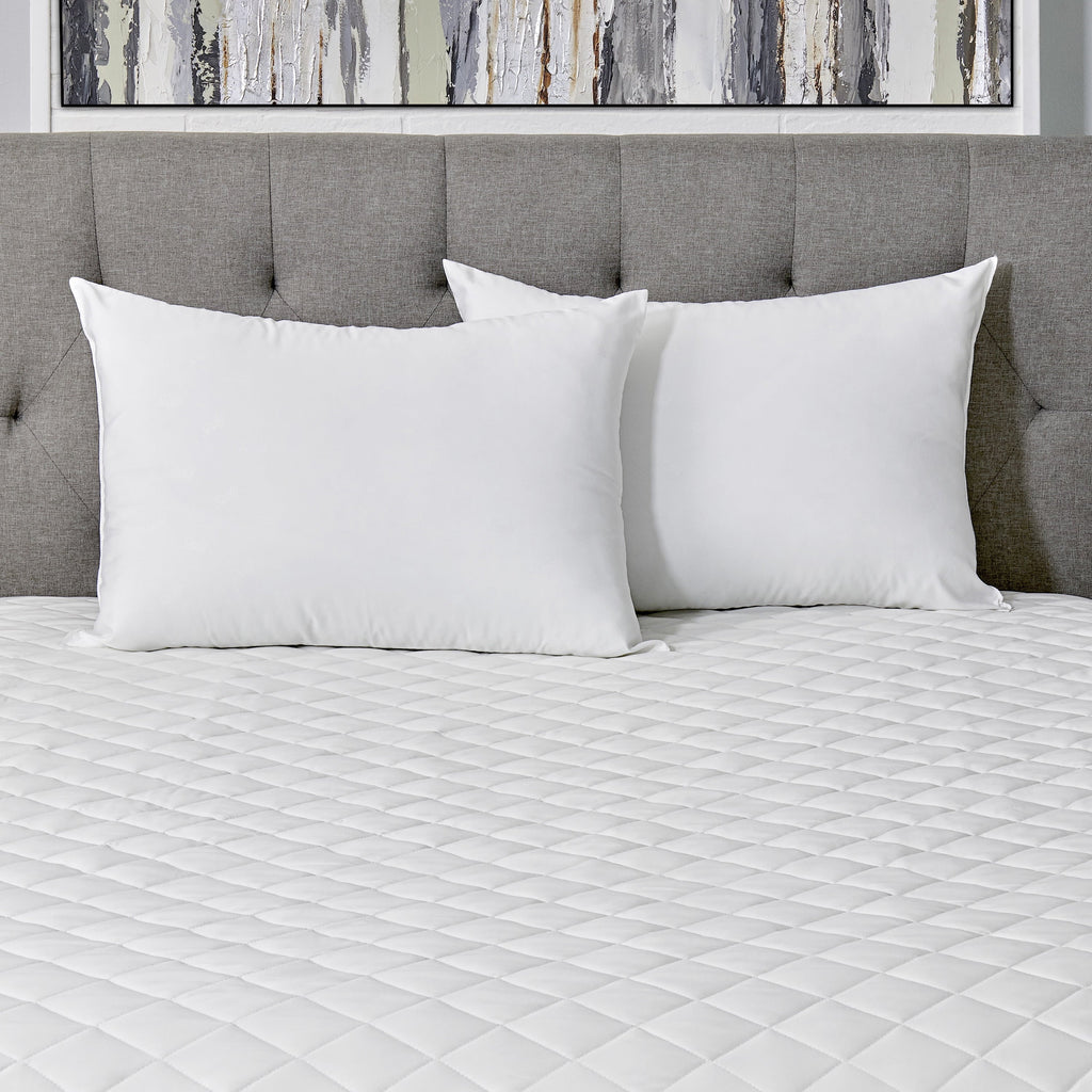 Hotel Collection Cotton Fresh Bed Pillow, S/Q, White- 2 Pack Antimicrobial Allergy Defense Fabric - Decorative Throw Pillow Cushion for Sofa & Bed Detail