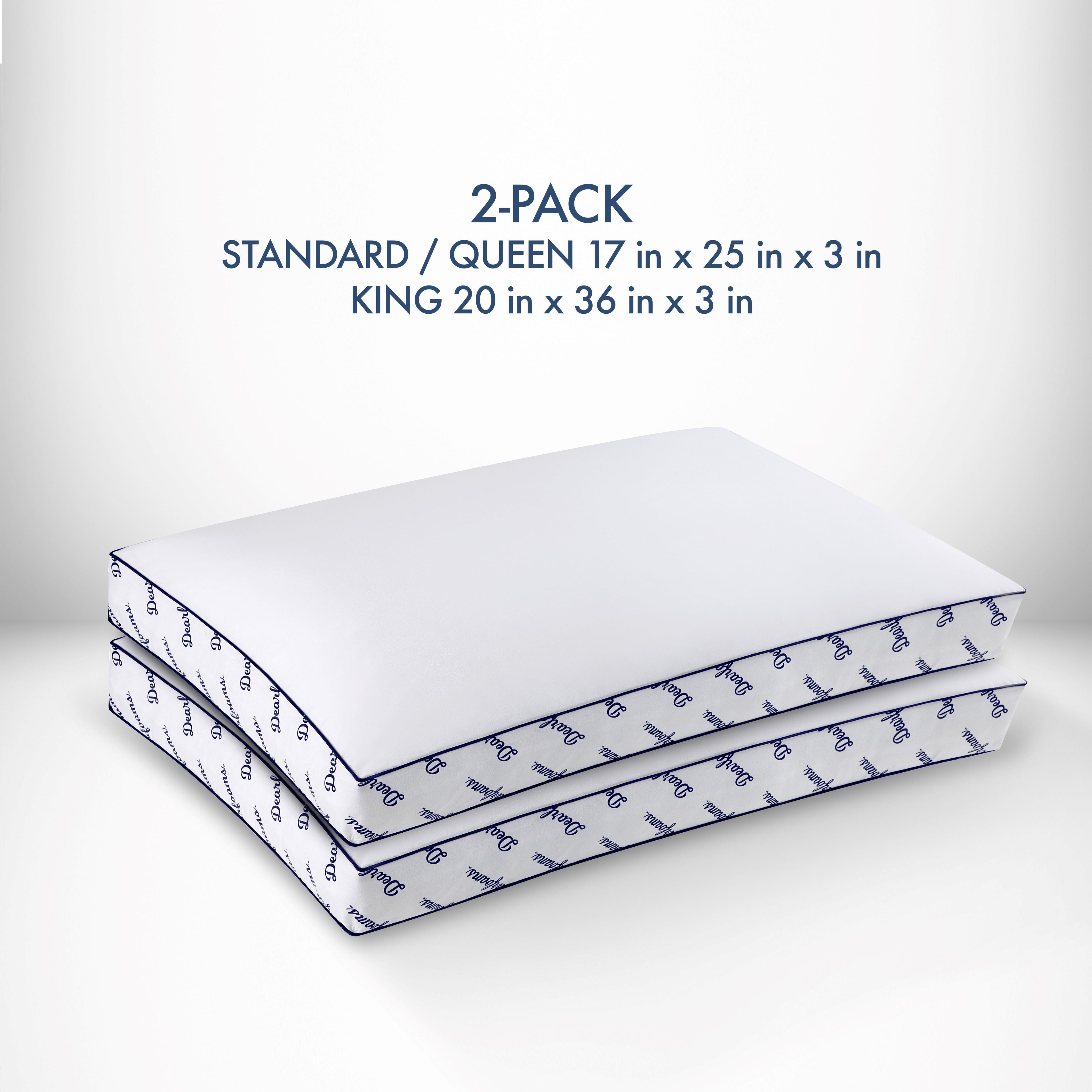 Hotel Collection Cozy Gusseted Bed Pillow Standard, White - Ergonomic Memory Foam Pillow for Neck Pain Support Detail