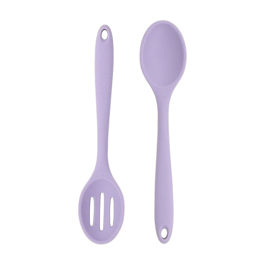 Ergonomic Cooking Silicone Slotted Spoon, High Heat Resistant Silicone Cooking Spoon, 2Pcs Nonstick Silicone Mixing Spoon, Durable Kitc... - Ergonomic Kitchen Tongs and Cooking Spoon Utensil Detail