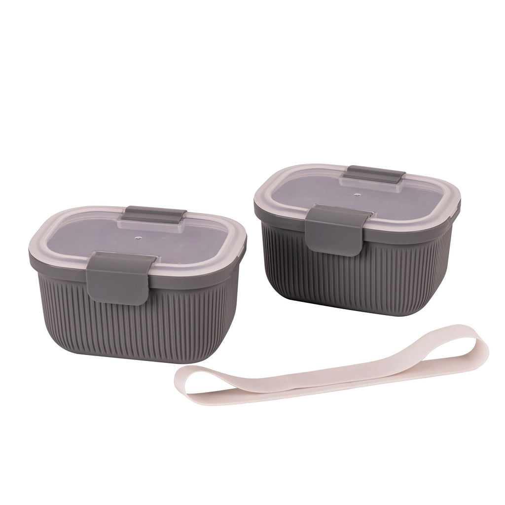 Fun Food Fidget Plastic Food Storage Bento Snack Container, Rectangle, Grey, 19oz Capacity, Made for Portable Food Storage - Deliciously Soft Cupcake Sensory Glob Detail