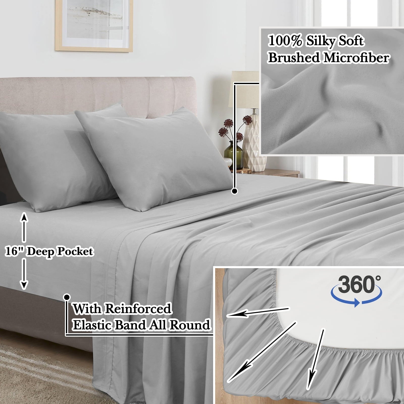 Hypoallergenic Cloud 7 Pieces Printed King Comforter Set, Lightweight Reversible Botanical Bedding Set Include Comforter, Pillow Shams, Fl... - Hypoallergenic Ultra-Fluffy Quilt for Winter Detail