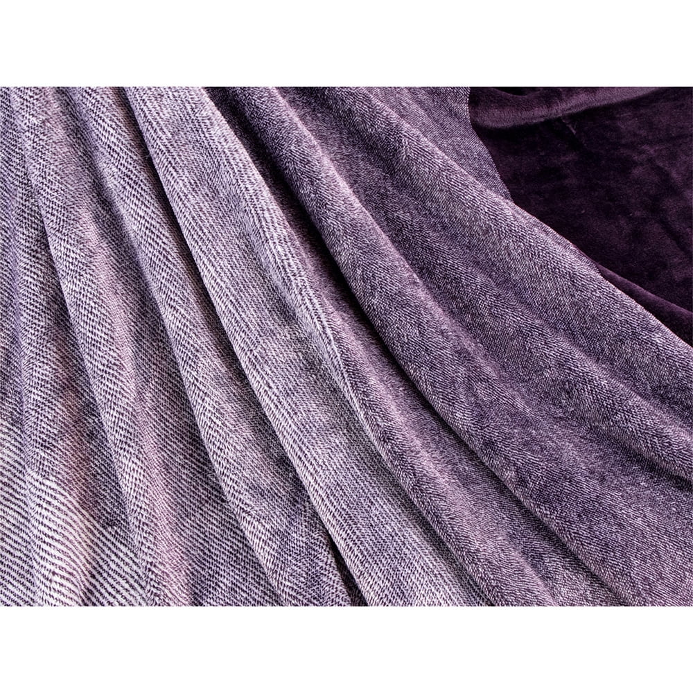 Super Soft Flannel Flannel Fleece Ombre Throw Blanket for Couch | Super Soft Cozy Microfiber Couch Blanket | Gradient Decorative Accent ... - Super Soft Reversible Sherpa Flannel Blanket Detail