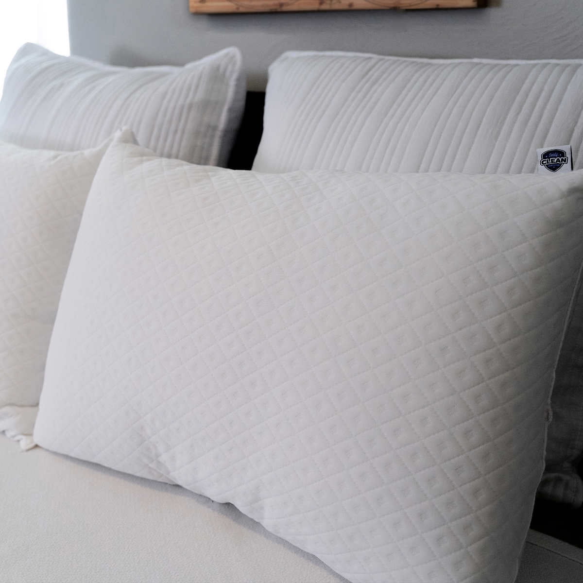 Decorative Plump Pure Luxury Queen Eternaloft Bed Pillows - Hypoallergenic, Machine Washable (2 Count) - Decorative Throw Pillow Cushion for Sofa & Bed Detail