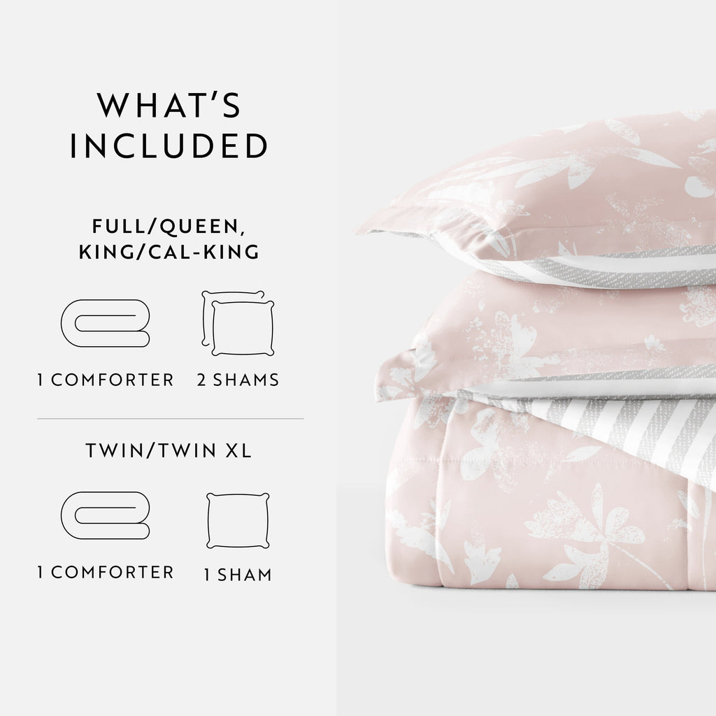 All-Season All Season Ultra Soft Comforter Set Lightweight Bedding in Pressed Flowers for Full/Queen Size - Hypoallergenic Ultra-Fluffy Quilt for Winter Detail