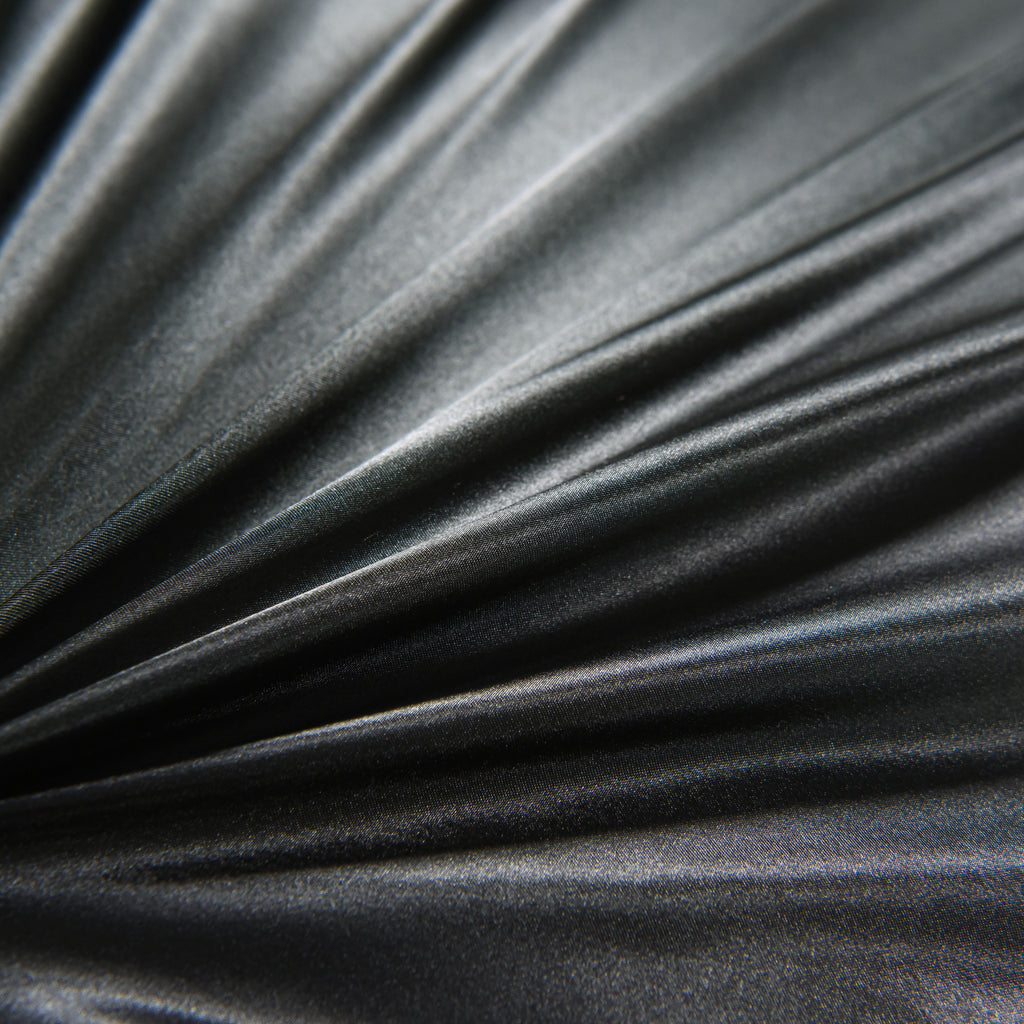 Breathable Luxury Satin Sheets Full Black Luxury Silky Bed Sheets 1800 Microfiber Sheet Set 4 Pcs - Cooling Hotel Quality Bedding Sheets and Pillowcases Detail