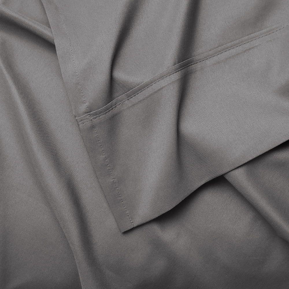 Premium Egyptian Cotton So Soft 3-Piece Dark Gray Sheet Set, Twin - Cooling Hotel Quality Bedding Sheets and Pillowcases Detail