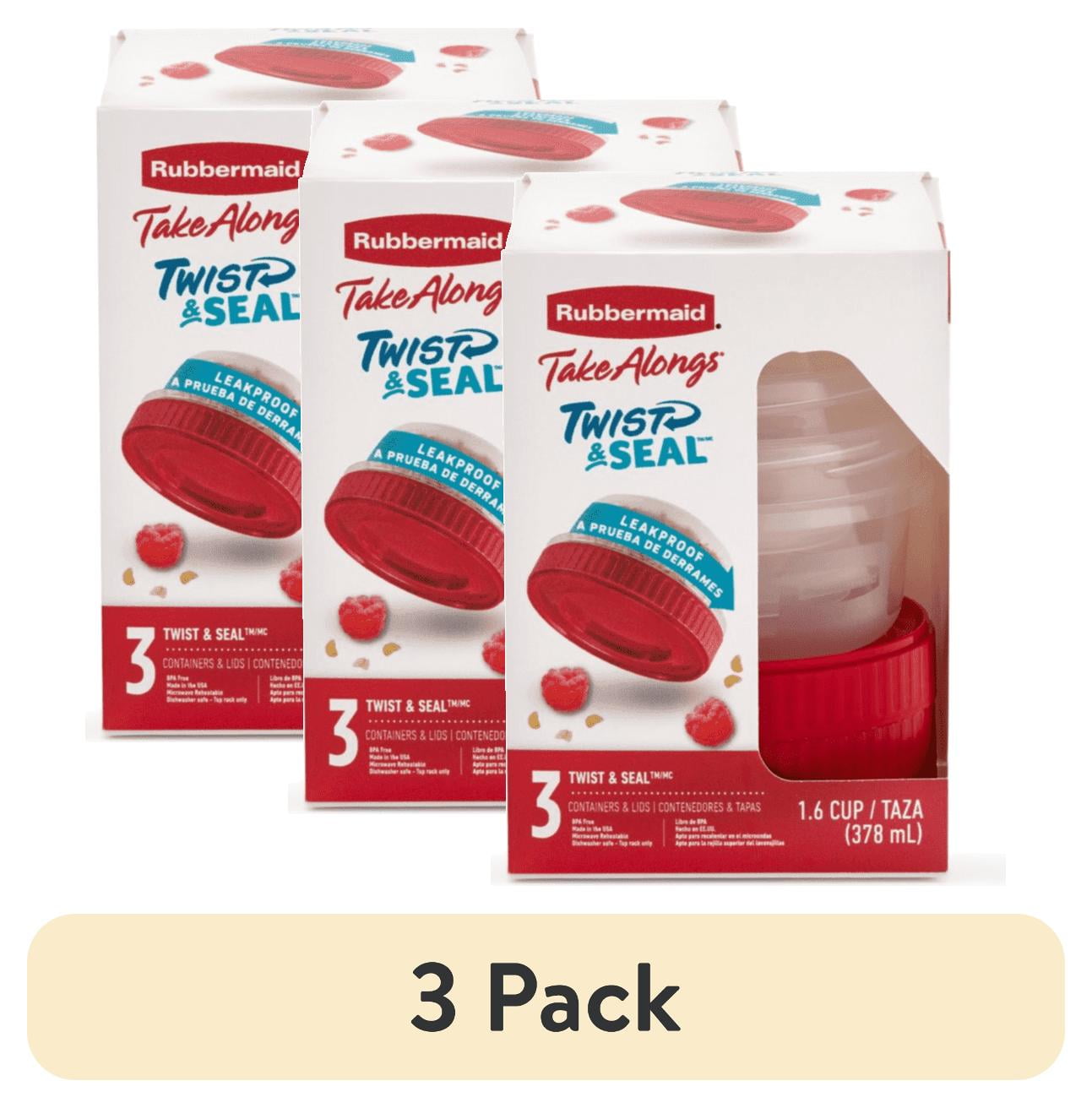 Playful Geometric (3 pack) & Seal 1.6-Cup Food Storage Containers, Ruby Red, 3 pack - Deliciously Soft Cupcake Sensory Glob - Default Title
