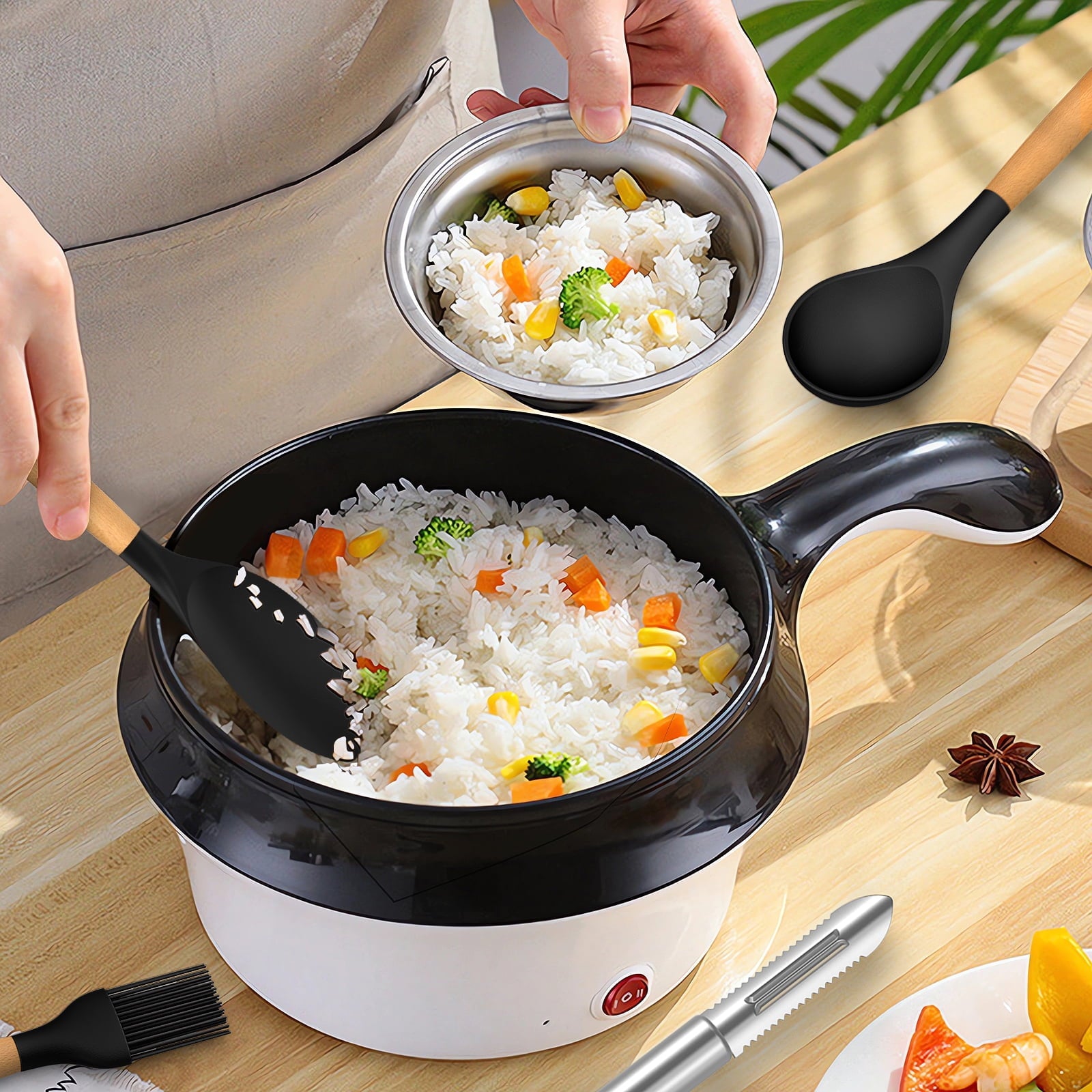 Professional Grade Silicone Cooking Utensils Set - Silicone Kitchen Utensils for Cooking Wooden Handles, 446°F Heat Resistant Kitchen Ut... - Heavy Duty Stainless Steel Kitchen Shears Detail