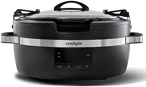 Triple-Insulated Crock-Pot Thermoshield 6 Quart Slow Cooker with Carry Handles S12S - Programmable Slow Cooker with Oval Ceramic Pot - Default Title