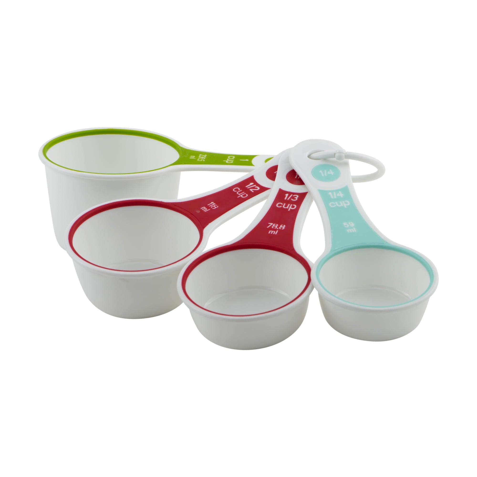 Ergonomic Manual (3 pack) 4-Piece Measuring Cups Set, Multicolor - Premium Stainless Steel Garlic Presser & Peeler Detail