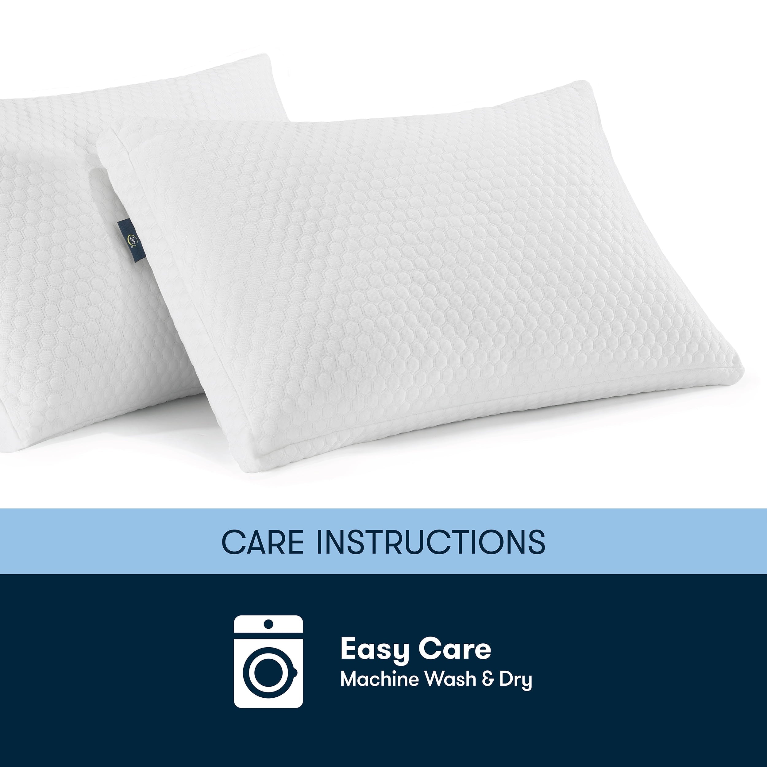 Orthopedic Support Sleep Chill Standard/Queen Bed Pillow, Hypoallergenic Fill - Orthopedic Shredded Foam Bed Pillow Set Detail