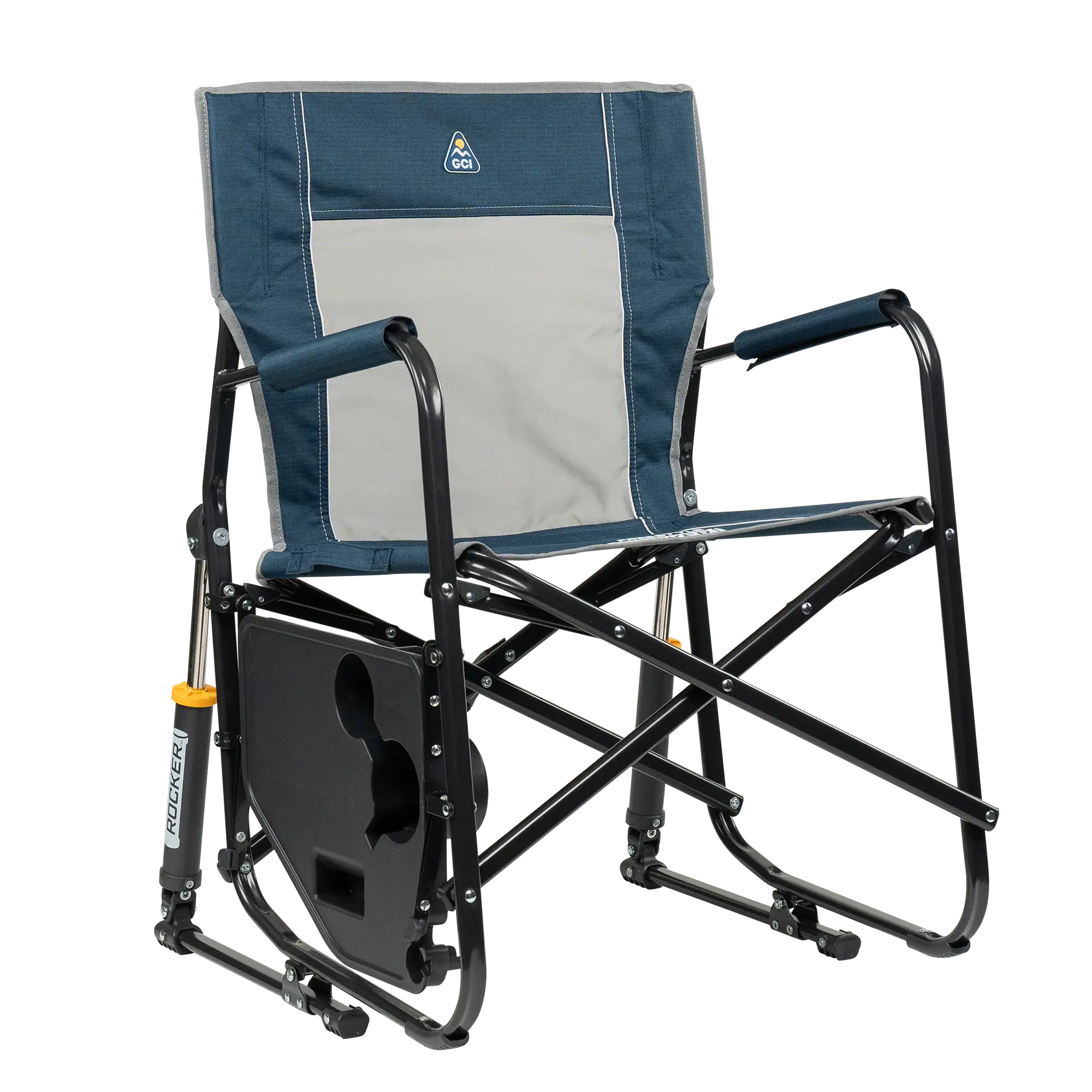 Smooth Motion Freestyle Rocker with Side Table - Choice 853 - Patented Spring-Action Rocking Chair for Camping Detail