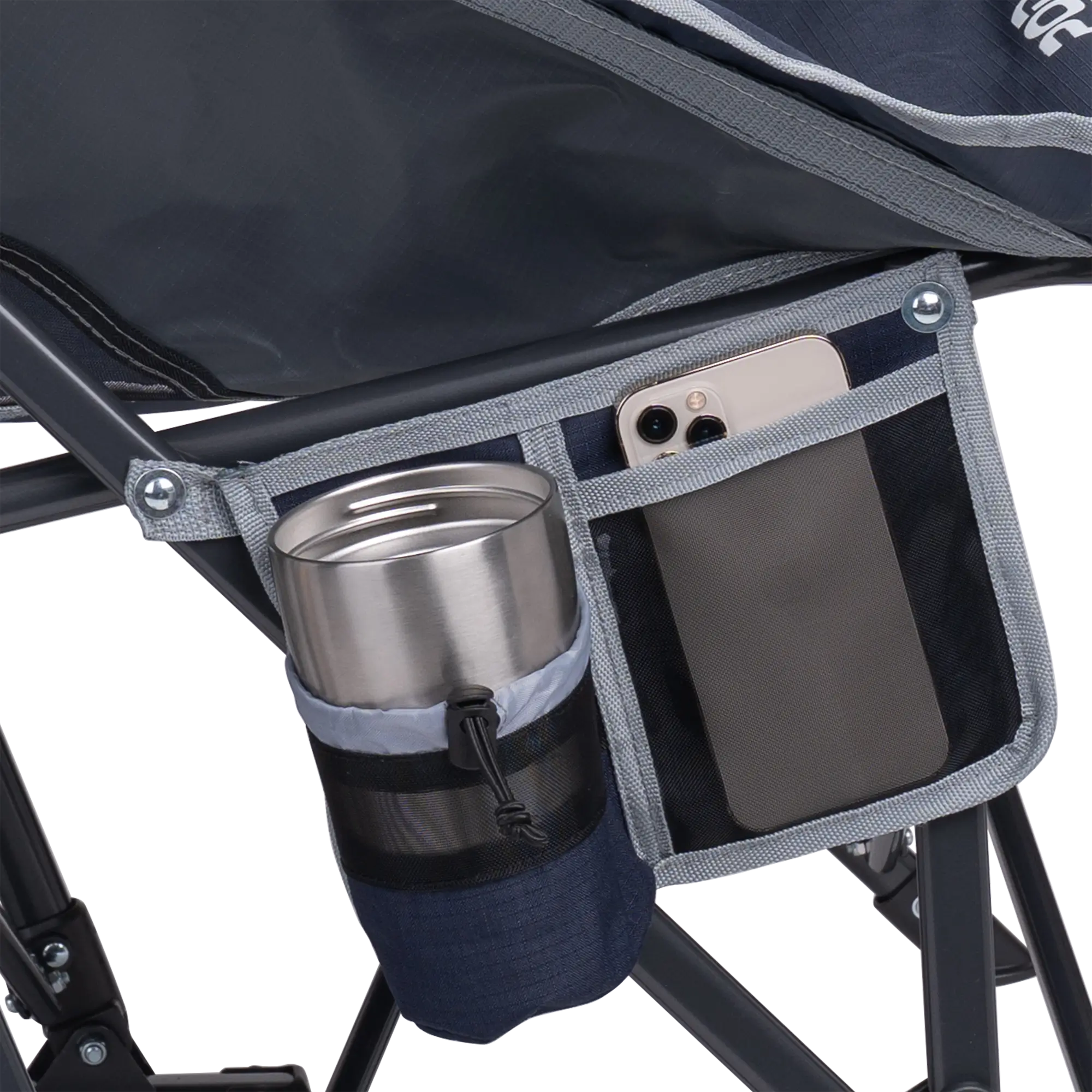 Smooth Motion Pod Rocker - Choice 933 - Heavy-Duty Kickback Rocker with Beverage Holder Detail