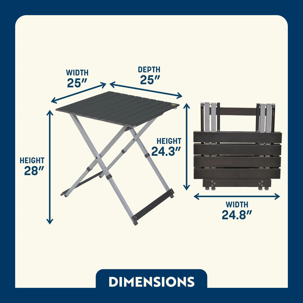 Slim-Fold Compact Camp Table 25 - Choice 214 - Slim-Fold Outdoor Cook Station with Storage Shelves Detail