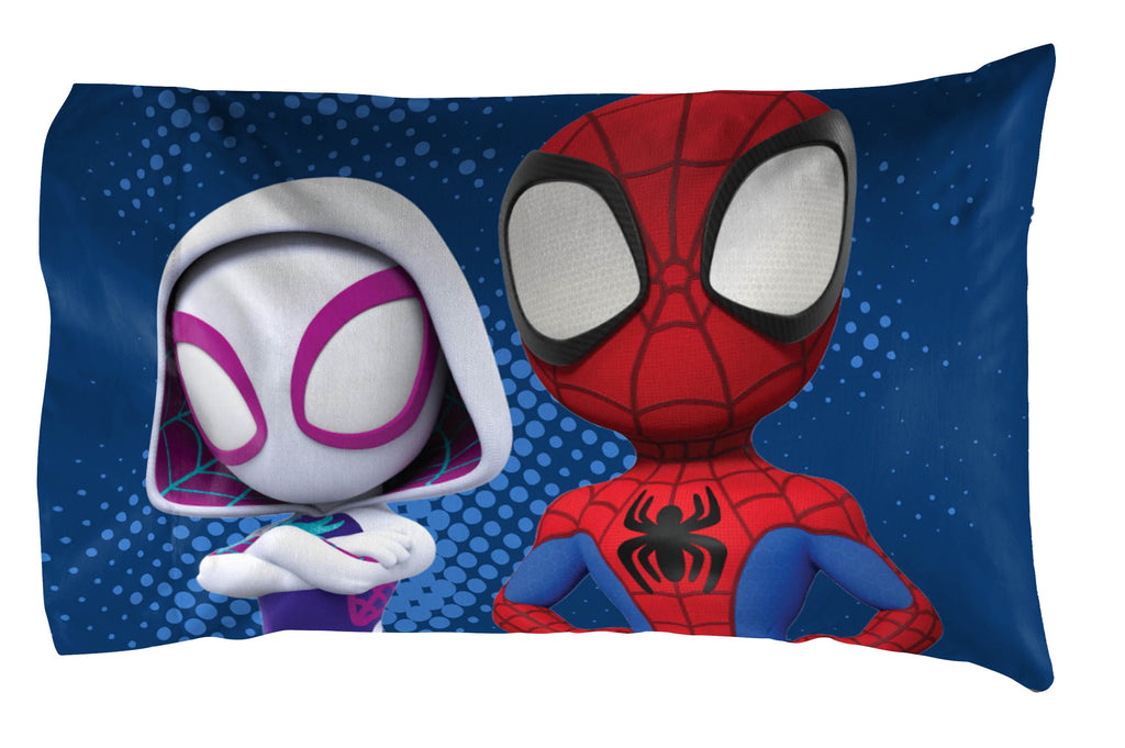 Heavyweight Warmth Spidey Amazing Friends Kids 2-Piece Twin/Full Reversible Comforter Set, Microfiber, Red - Cloud-Like Soft Lightweight Bed Comforter Detail