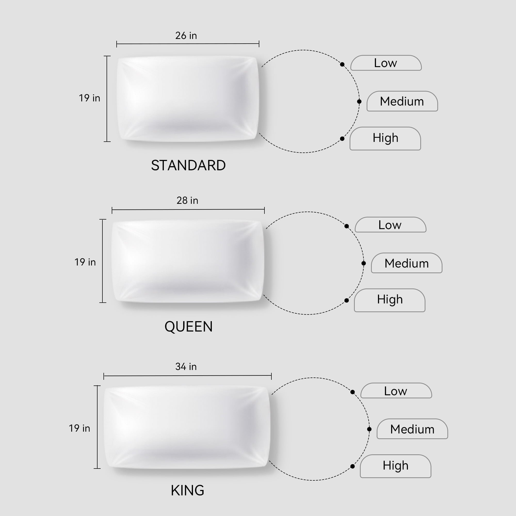 Fluffy Shredded Bed Pillows for Sleeping, Queen Size Set of 2, Sandwich Mesh with Breathable Sides, Premium Medium pillows for Back, ... - Hotel Quality Plush Sleeping Pillows Detail