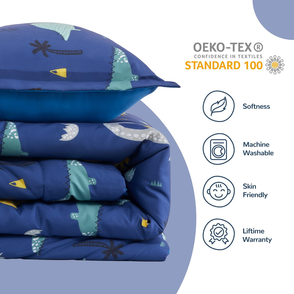 Luxurious Quilted Kids Bedding Comforter Set Twin/Twin Xl Size - Super Soft & Cute Printed 2-Piece Comforter Set All Seasons for Boys, ... - Hypoallergenic Ultra-Fluffy Quilt for Winter Detail