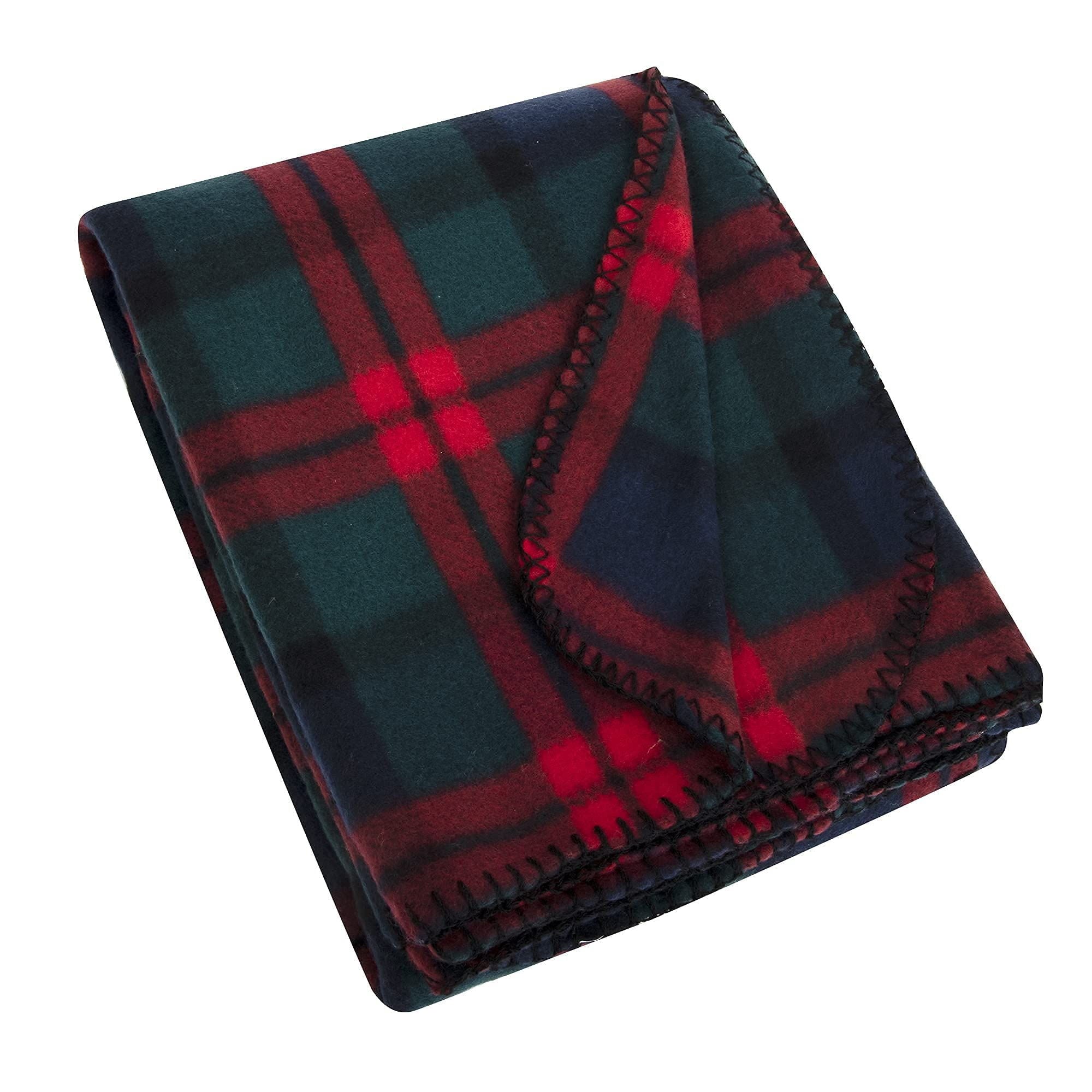 Super Soft Flannel Single Plaid Color 60"L x 50"W Fleece Throw Blanket for Fall, Winter, Spring, Summer, Men, Women, Children & Pets in ... - Super Soft Reversible Sherpa Flannel Blanket Detail