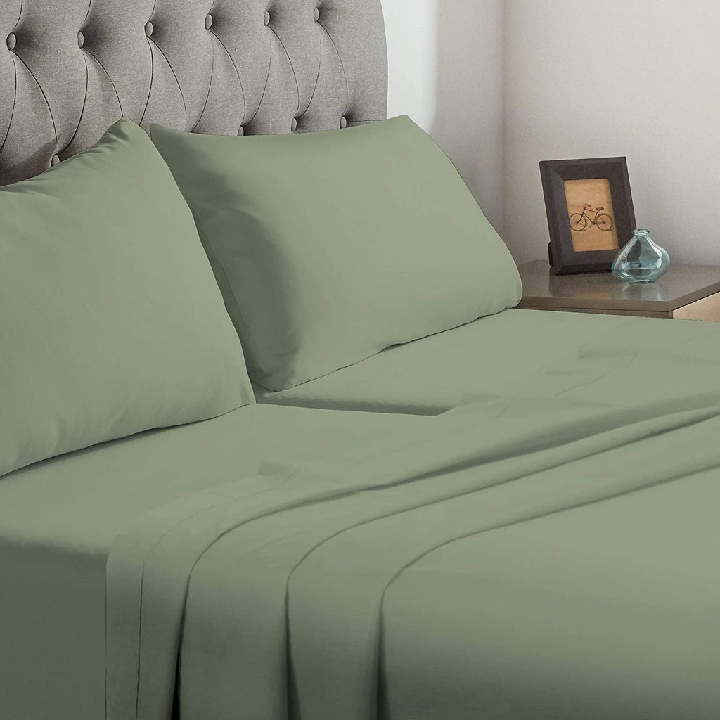 Cooling Sateen Split-California King Bed Sheet Set (5-Pieces) Adjustable Bed Sheets - 800 Thread Count 100% Egyptian Cotton - 15" De... - Luxury Bed Sheet Set with Deep Pockets Detail
