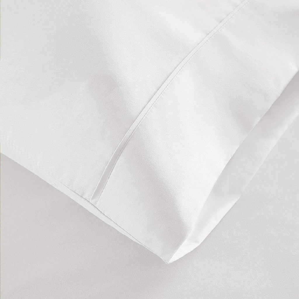 Wrinkle-Resistant 100% Cotton Hospital Bedsheets Set - 1 Flat Sheet, 1 Fitted Sheet (10" Inch) Deep Pocket, 1 Pillowcase, Best & Comfor... - Luxury Bed Sheet Set with Deep Pockets Detail