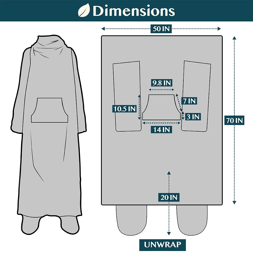 Decorative Knitted Fleece Blanket with Sleeves, Foot Pockets for Women Men Adults, Plush Wearable Blanket Throw Wrap, Warm Snuggle Blank... - Luxury Knitted Decorative Throw Blanket with Fringes Detail