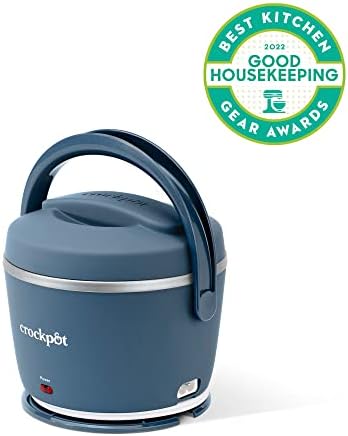 Leak-Proof Crock-Pot Electric Lunch Box Food Warmer 20oz – Faded Blue S22V - Self-Heating Lunch Box for Office and Car Travel Detail
