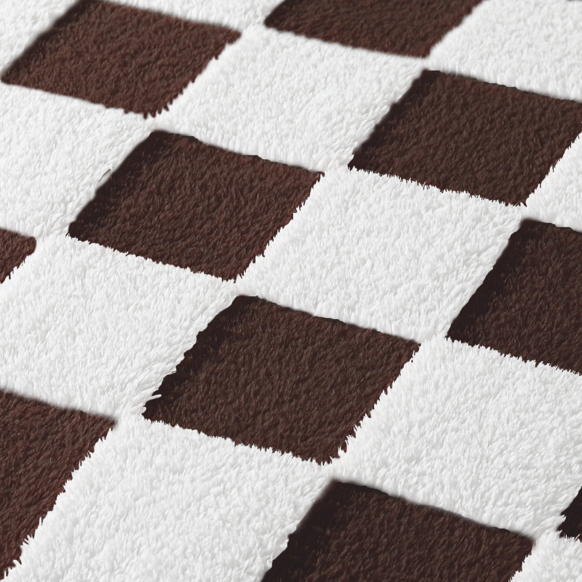 Super Soft Flannel Checkered Throw Blanket, Super Soft and Warm Fluffy Fleece Blanket for Couch, Sofa, Bed, Cute Plaid Pattern, Coffee, ... - Super Soft Reversible Sherpa Flannel Blanket Detail