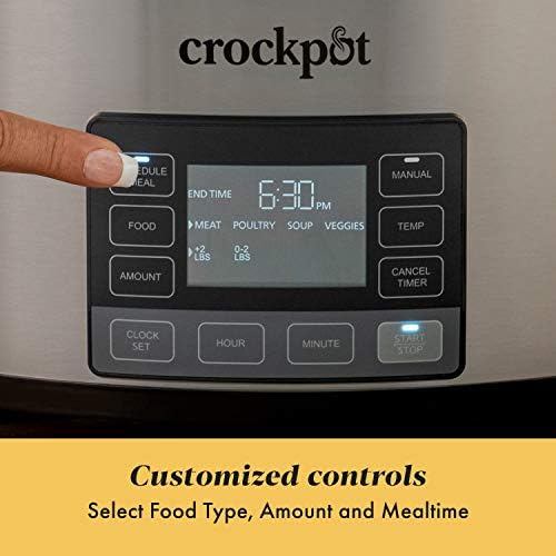 Triple-Insulated Crock-Pot MyTime 6 Quart Programmable Slow Cooker S08D - Programmable Slow Cooker with Oval Ceramic Pot Detail