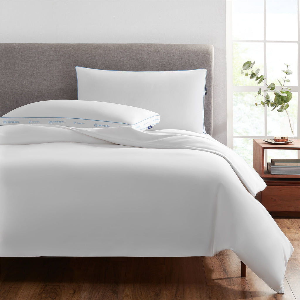 Hotel Collection pedic Extra Firm Bed Pillow, King, 2 Pack, Hypoallergenic - Ergonomic Memory Foam Pillow for Neck Pain Support Detail