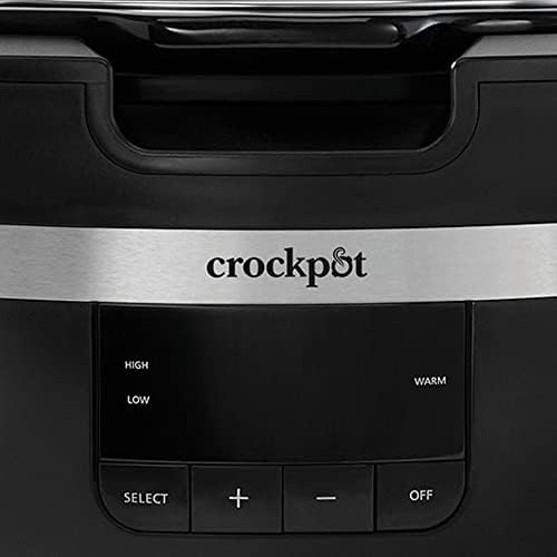 Triple-Insulated Crock-Pot Thermoshield 6 Quart Slow Cooker with Carry Handles S12S - Programmable Slow Cooker with Oval Ceramic Pot Detail
