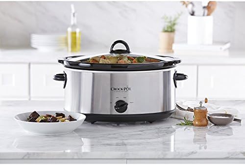 Triple-Insulated Crock-Pot 7 Quart Oval Manual Slow Cooker – Stainless Steel S29K - Large Capacity Electric Stew Pot & Slow Cooker Detail