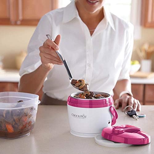 Mini Personal Crock-Pot Lunch Crock Portable Food Warmer 20oz – Pink S03U - Self-Heating Lunch Box for Office and Car Travel Detail