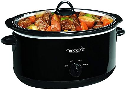 Programmable Crock-Pot 8 Quart Manual Slow Cooker – Black S10Q - Programmable Slow Cooker with Oval Ceramic Pot Detail