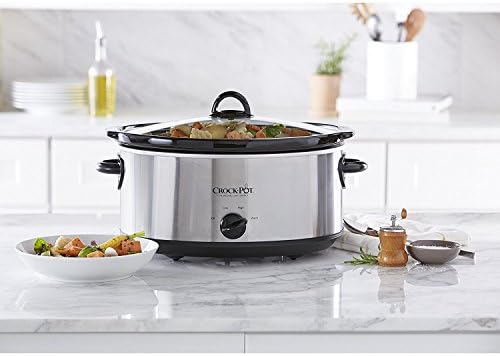 Triple-Insulated Crock-Pot 7 Quart Oval Manual Slow Cooker – Stainless Steel S29K - Large Capacity Electric Stew Pot & Slow Cooker Detail