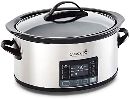 Triple-Insulated Crock-Pot MyTime 6 Quart Programmable Slow Cooker S08D - Programmable Slow Cooker with Oval Ceramic Pot Detail