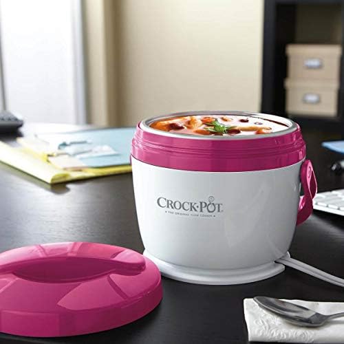 Mini Personal Crock-Pot Lunch Crock Portable Food Warmer 20oz – Pink S03U - Self-Heating Lunch Box for Office and Car Travel Detail