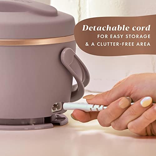 Portable Electric Crock-Pot Electric Lunch Box Food Warmer 20oz – Blush Pink S18G - Leak-Proof Heated Bento Box Lunch Warmer Detail