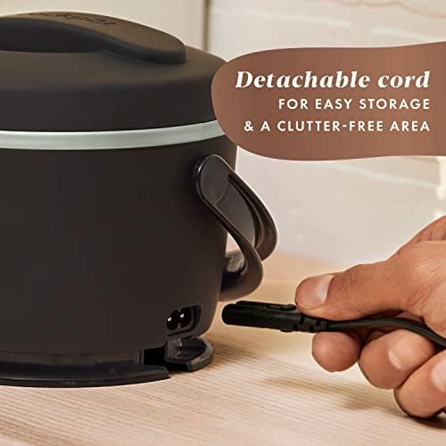 Self-Heating Crock-Pot Electric Lunch Box Food Warmer 20oz – Black S26G - Leak-Proof Heated Bento Box Lunch Warmer Detail