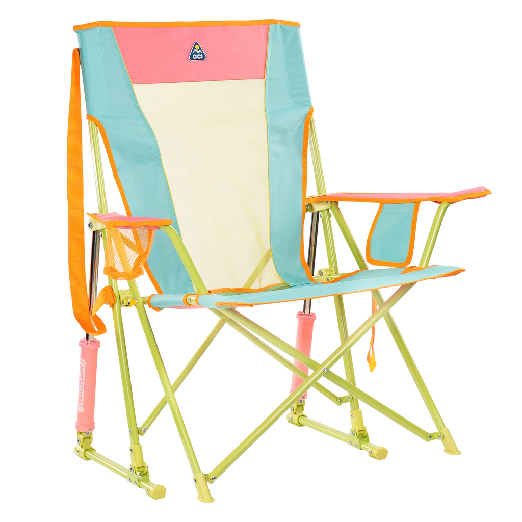 Luxury Camp Comfort Pro Rocker - Choice 375 - RoadTrip Rocker Smooth Motion Camp Chair - Sweet Tea