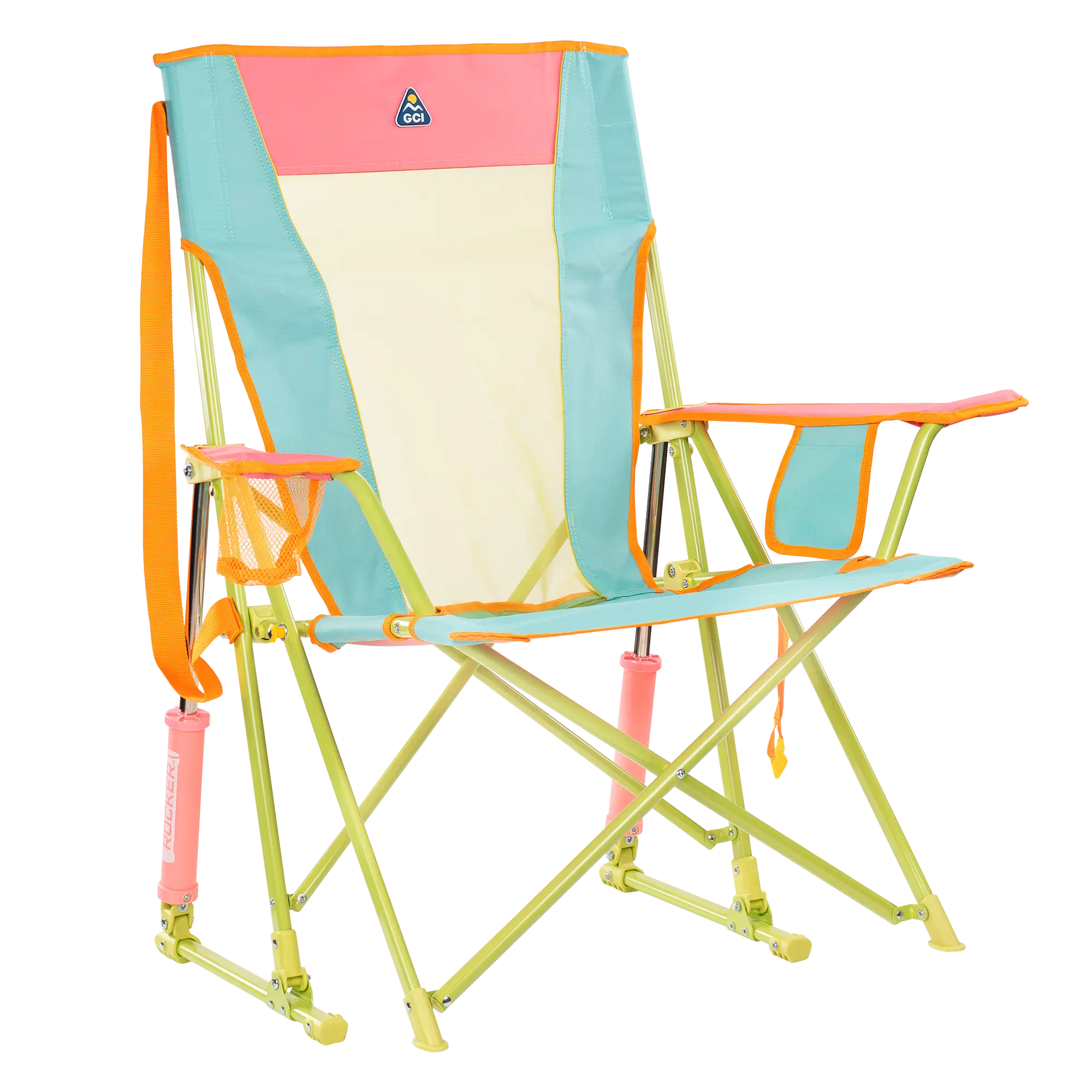 Luxury Camp Comfort Pro Rocker - Choice 375 - RoadTrip Rocker Smooth Motion Camp Chair - Sweet Tea