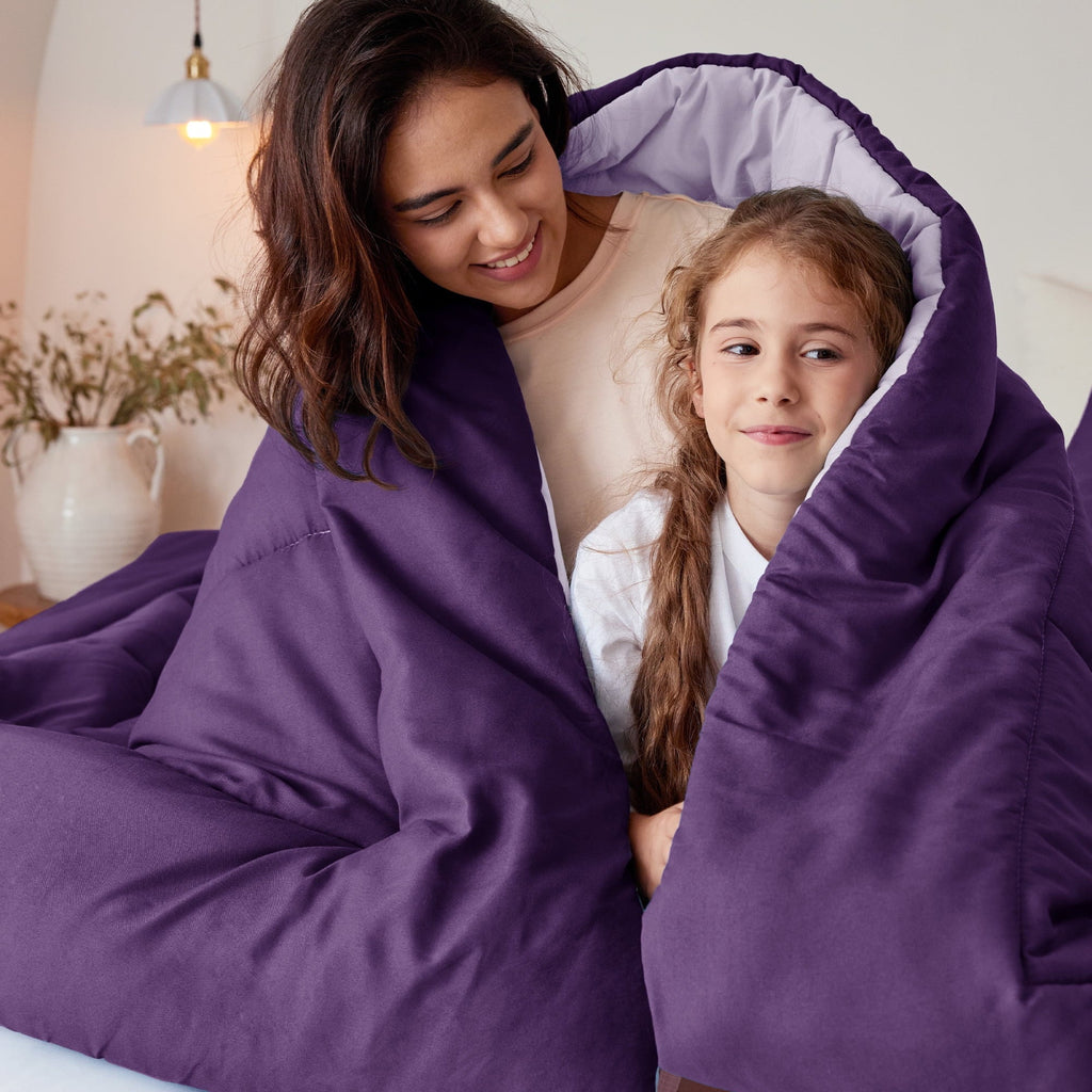 Heavyweight Warmth Lightweight Reversible 3-Piece Comforter Set All Seasons, Down Alternative Comforter with 2 Pillow Shams, Queen Size,... - Cloud-Like Soft Lightweight Bed Comforter Detail
