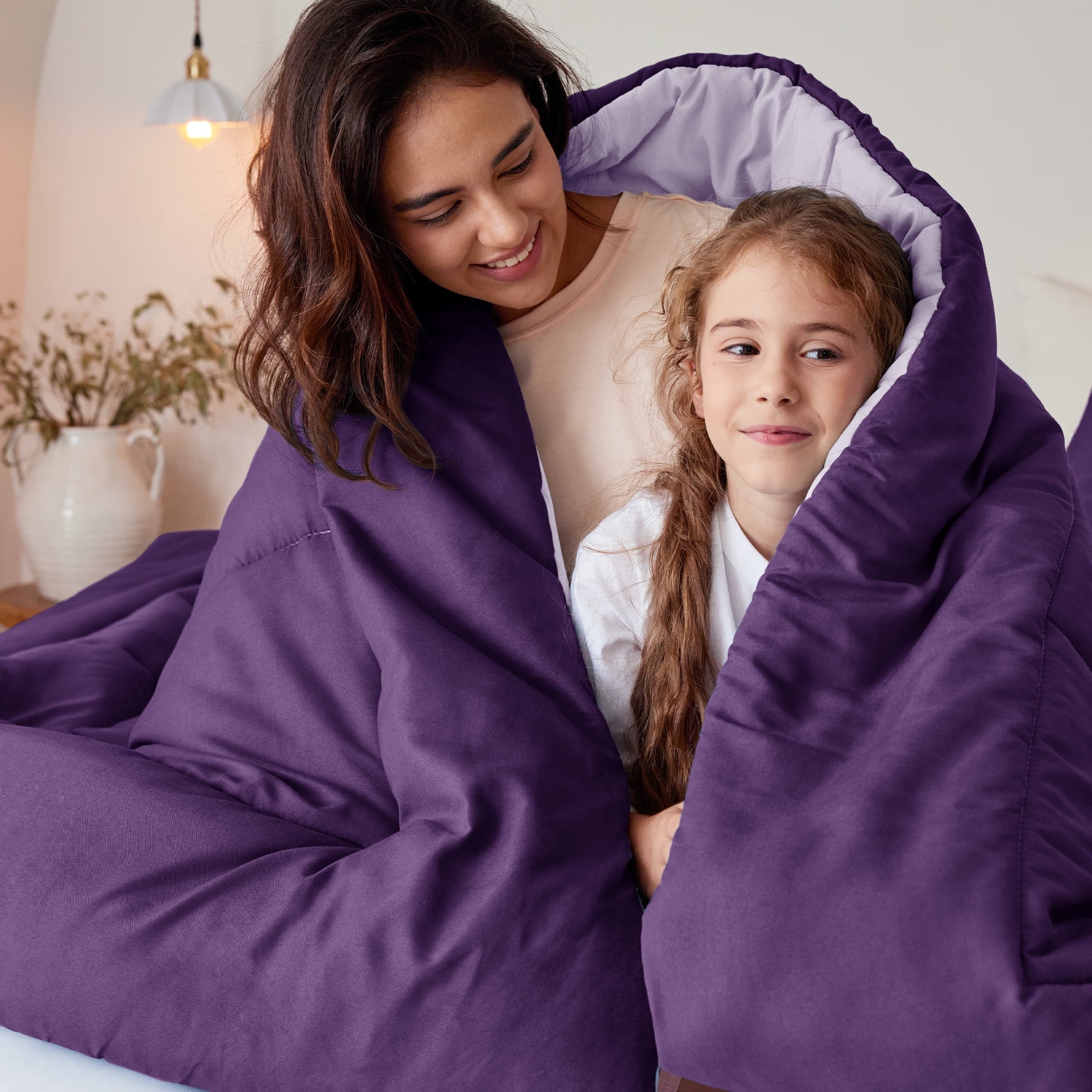 Heavyweight Warmth Lightweight Reversible 3-Piece Comforter Set All Seasons, Down Alternative Comforter with 2 Pillow Shams, Queen Size,... - Cloud-Like Soft Lightweight Bed Comforter Detail