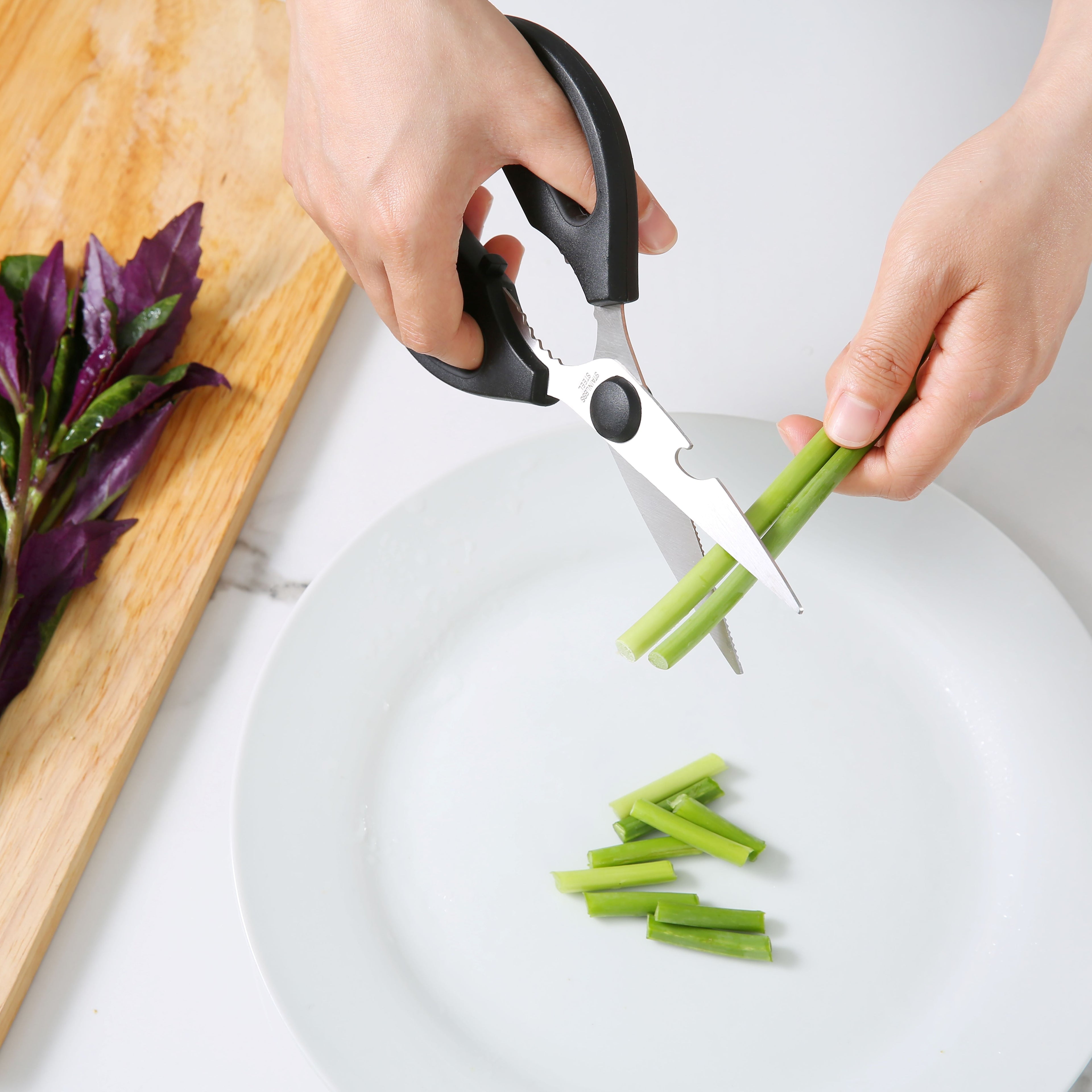 Time-Saving Stainless Steel Multi-Purpose Kitchen Shears with Grip 1 Each - Kitchen Gadget Tool for Quick Food Prep Detail