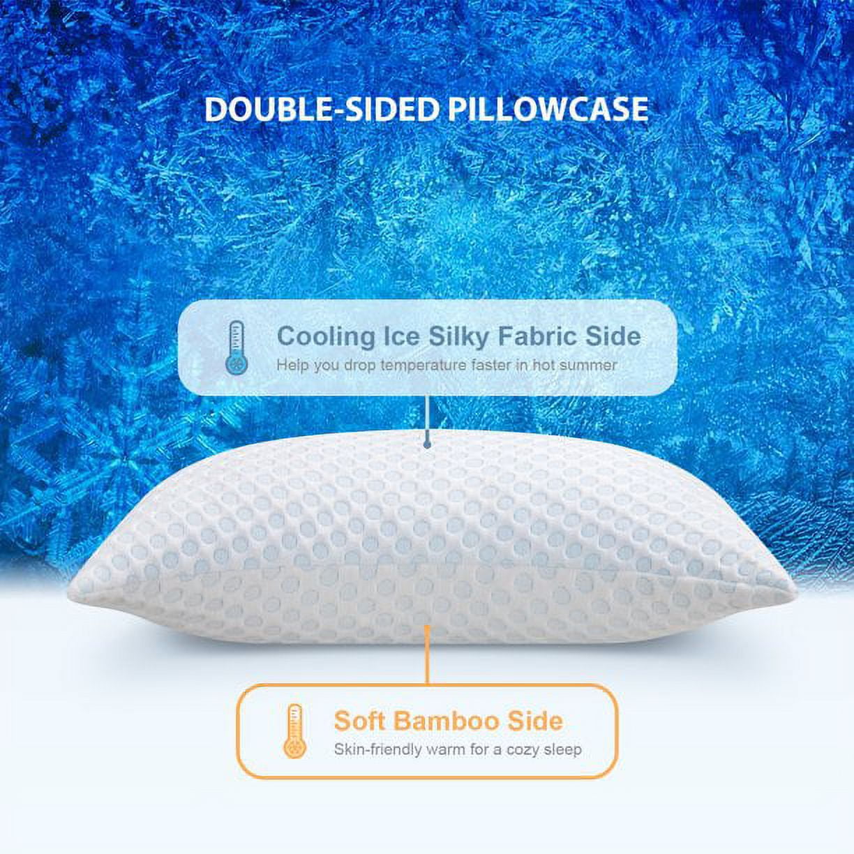 Hotel Collection Cooling Shredded Memory Foam Bed Pillows Adjustable Firm Support Pillow for Side and Back Sleepers Curved Pillows Set... - Orthopedic Shredded Foam Bed Pillow Set Detail
