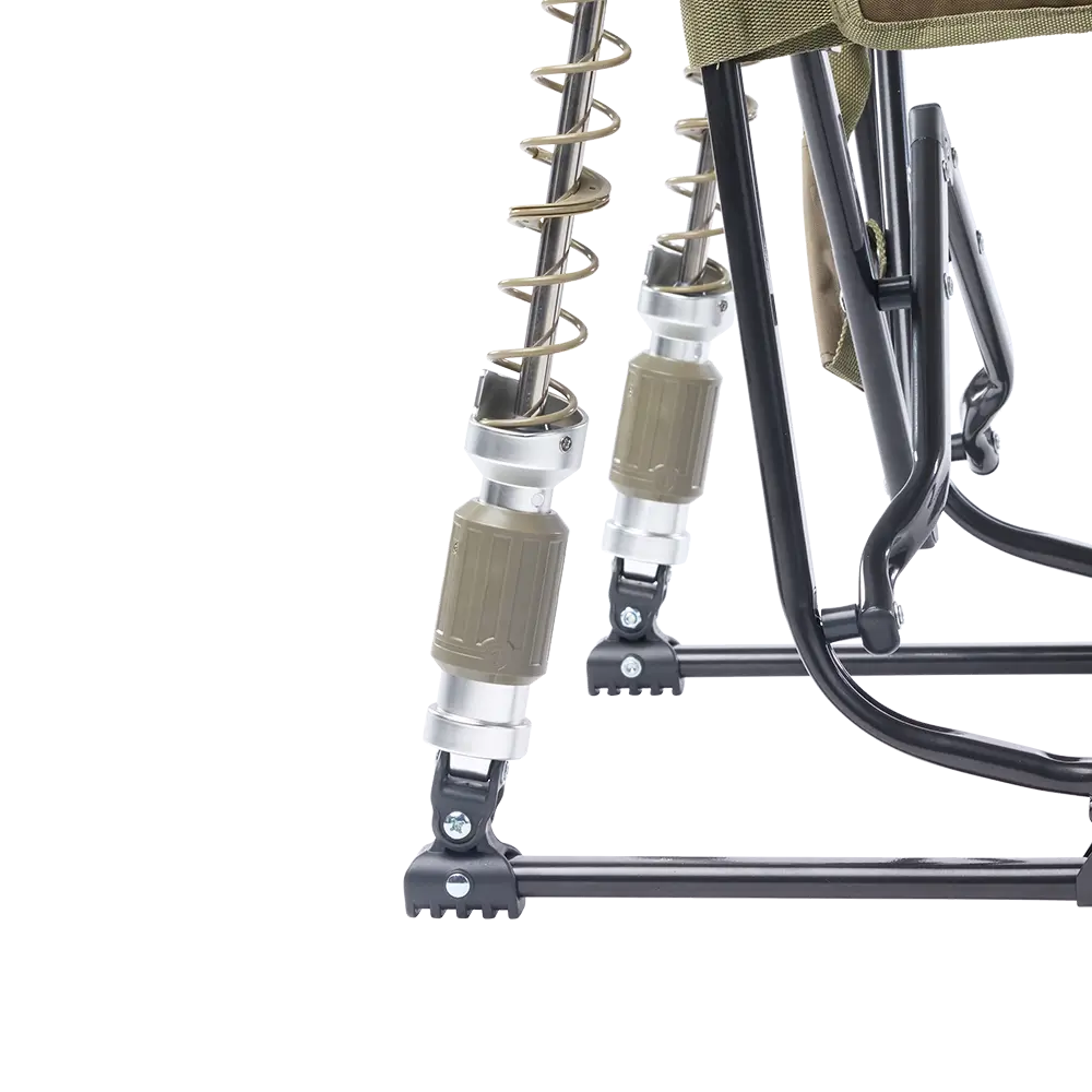 Luxury Camp Adjustable Rocker - Choice 573 - Heavy-Duty Kickback Rocker with Beverage Holder Detail