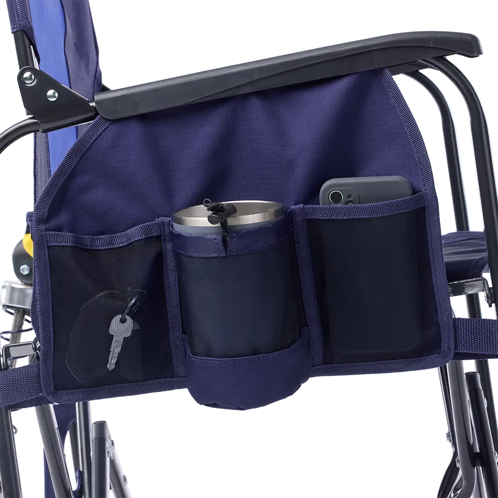 Luxury Camp Adjustable Rocker - Choice 573 - Heavy-Duty Kickback Rocker with Beverage Holder Detail