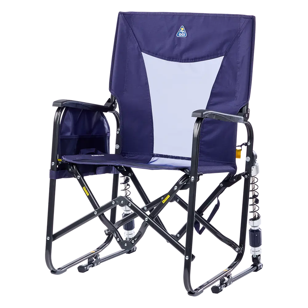 Luxury Camp Adjustable Rocker - Choice 573 - Heavy-Duty Kickback Rocker with Beverage Holder Detail
