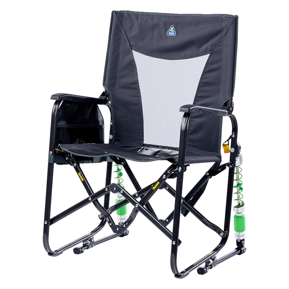 Luxury Camp Adjustable Rocker - Choice 573 - Heavy-Duty Kickback Rocker with Beverage Holder Detail