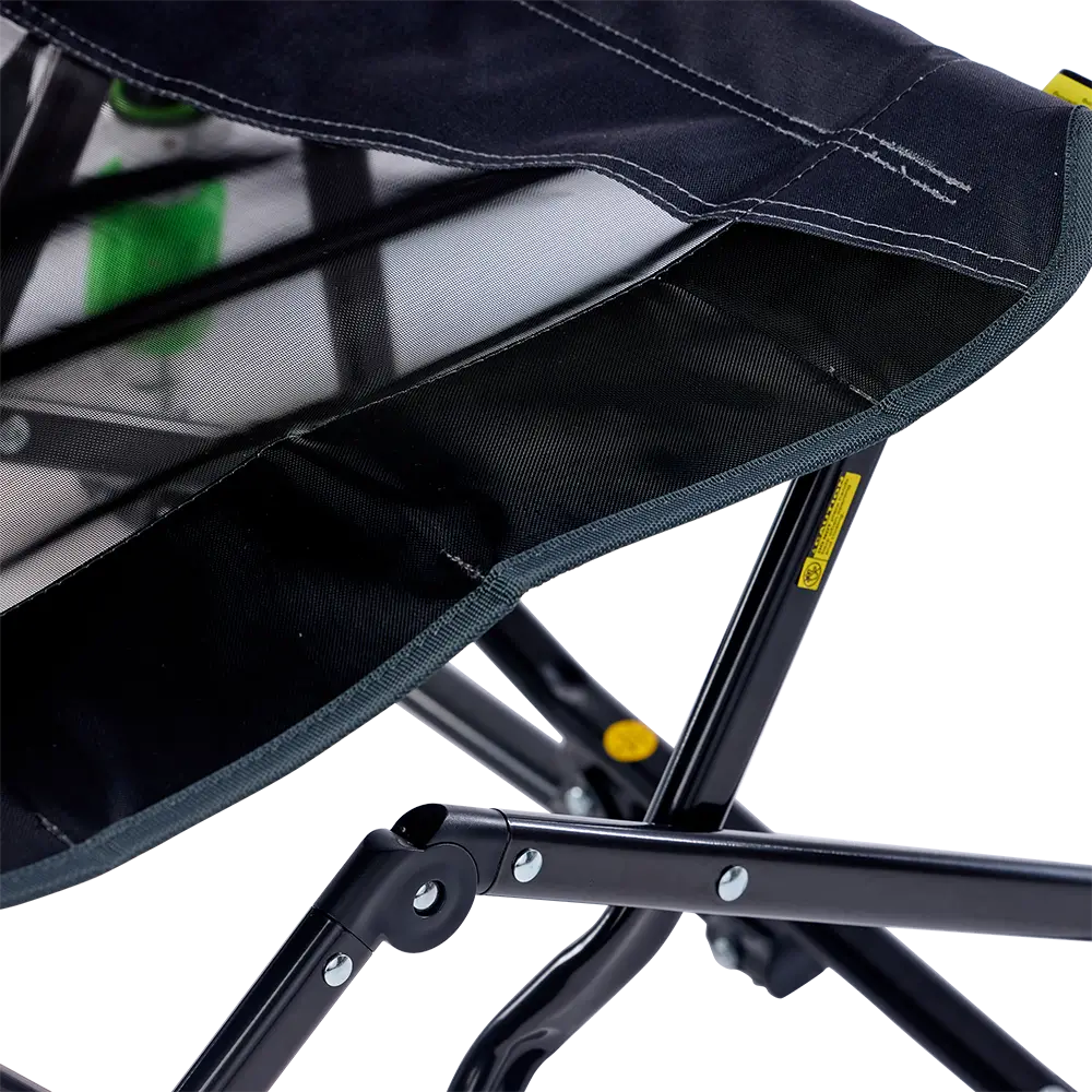 Luxury Camp Adjustable Rocker - Choice 573 - Heavy-Duty Kickback Rocker with Beverage Holder Detail